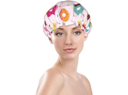 Touca De Banho Feminina, Reutilizável, Impermeável, Dupla Camada, Com Elástico, Ideal Para Cabelos Longos, Touca De