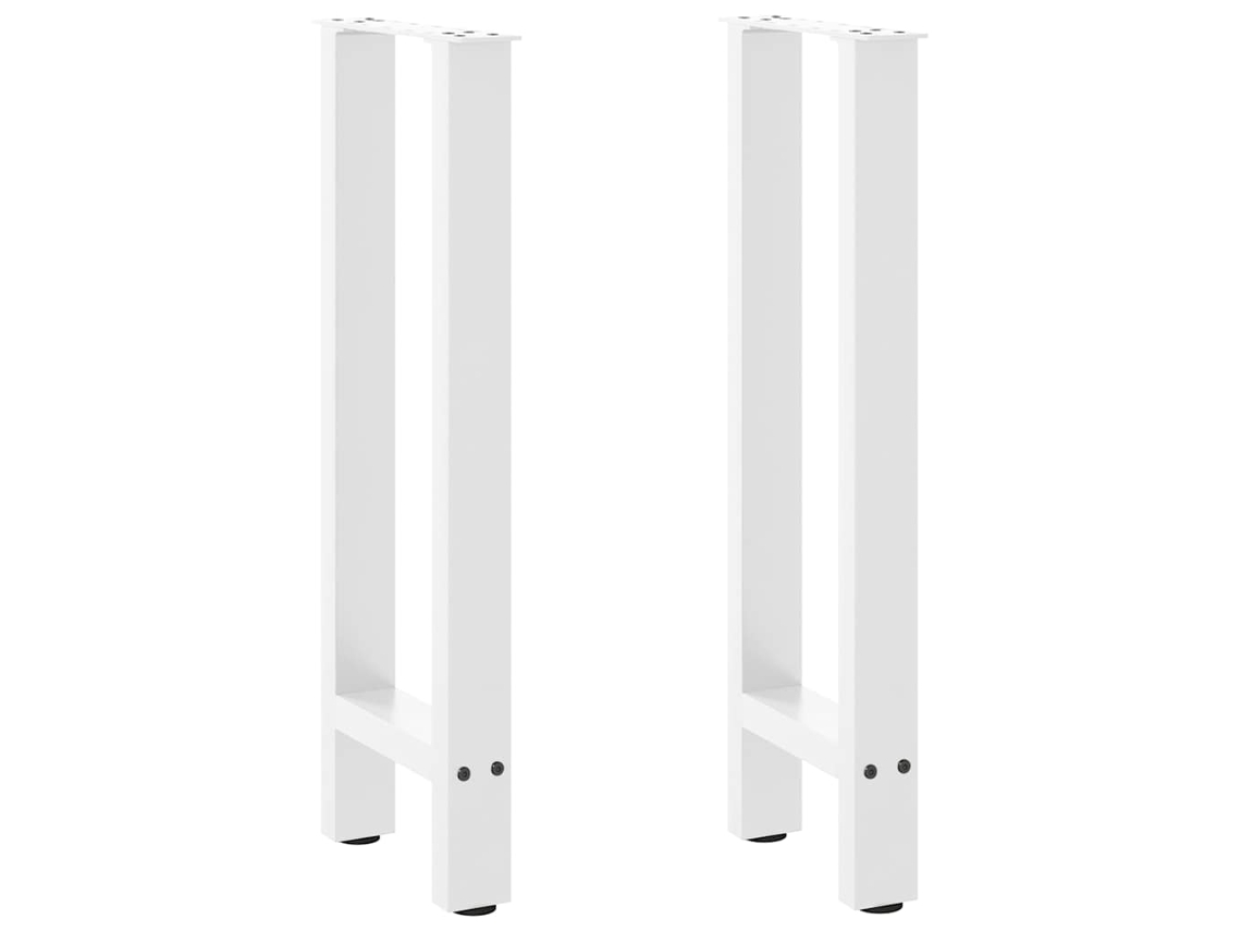 Vidaxl Pés De Mesa De Console , Brancos, 2 Peças, 38x(72-73) Cm, Aço