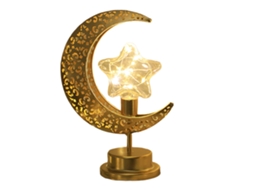 Lâmpada de Mesa Lunar com Design Favo de Mel e Estrelas, Funciona com 3 Pilhas Aa LAXISCREED