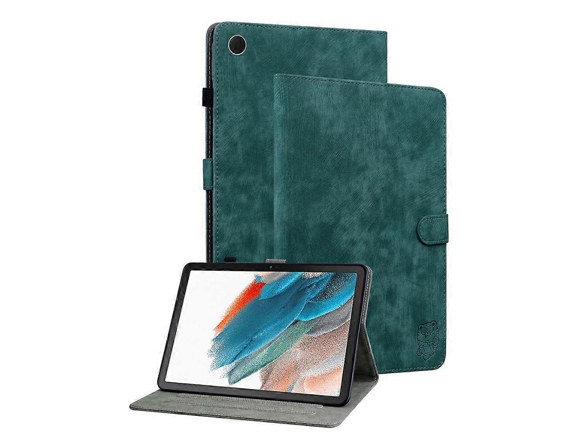 Capa Para Tablet Samsung Galaxy Tab A11 Com Estampa De Tigre, Em Couro Pu Resistente A Arranhões.