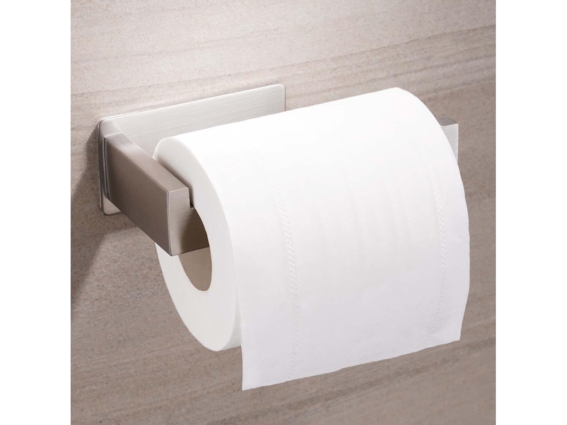 Porta papel higiênico ZYBLSSBB, sem perfuração, aço inox, autoadesivo, para cozinha e banheiro