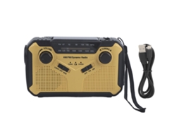 Aetheria rádio de Emergência Solar com Manivela Noaa Fm/am Portátil com Lanterna e Banco de Energia Sos
