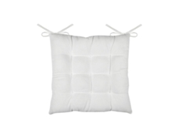 Galette De Chaise - Lovely Casa - Ecru - 38x38 Cm - Veludo Cotele - Interior