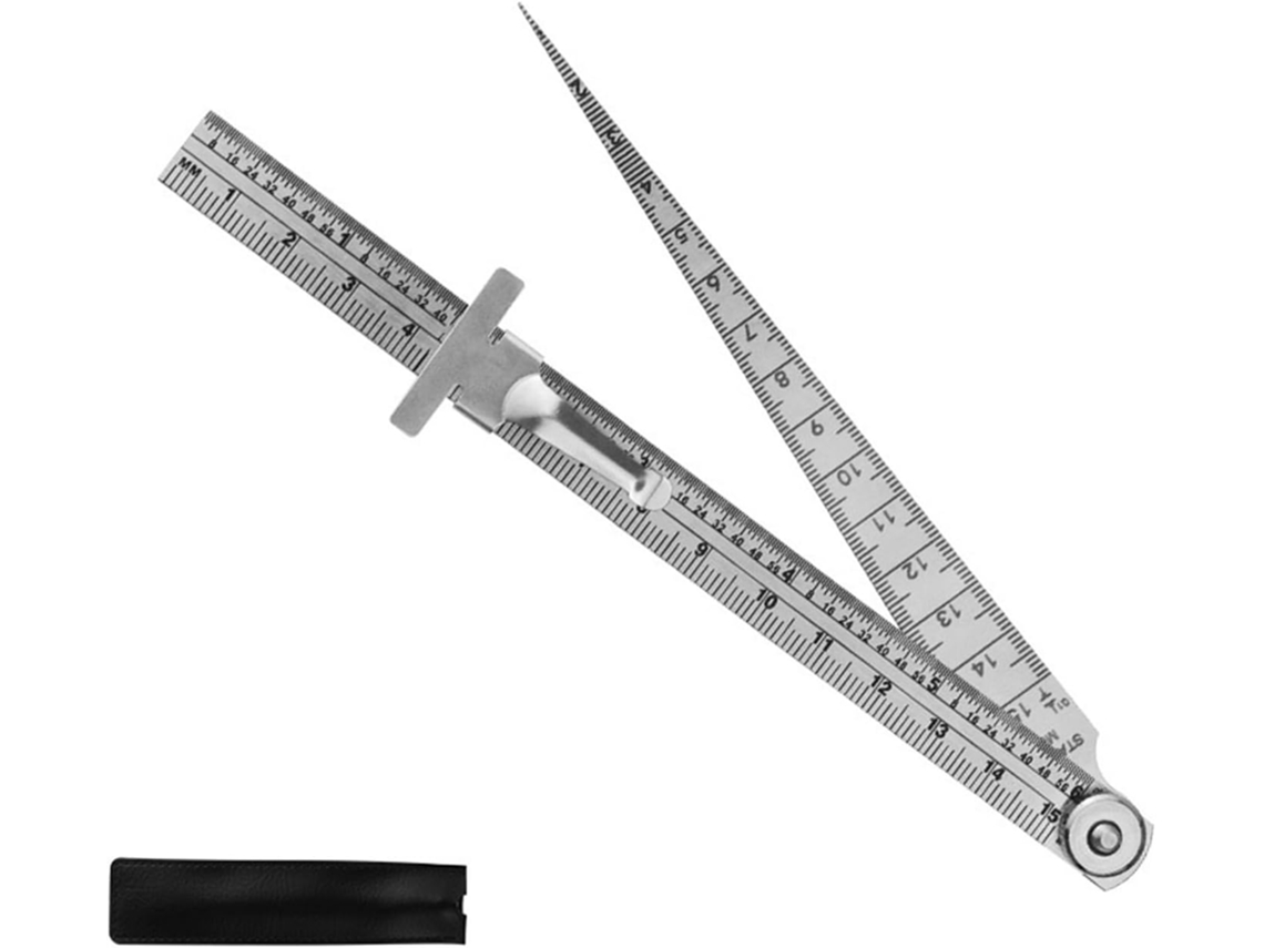 Conjunto De Calibradores Aço Inoxidável Com Escala Dupla 1 A 15 Mm