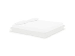 Estrutura de Cama 200x200 Cm Madeira Maciça Branco MAISON EXCLUSIVE