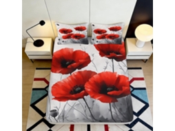 Conjunto de Cama Botânica 3d Pa Microfibra com Fronha 200x25cm S/MARCA