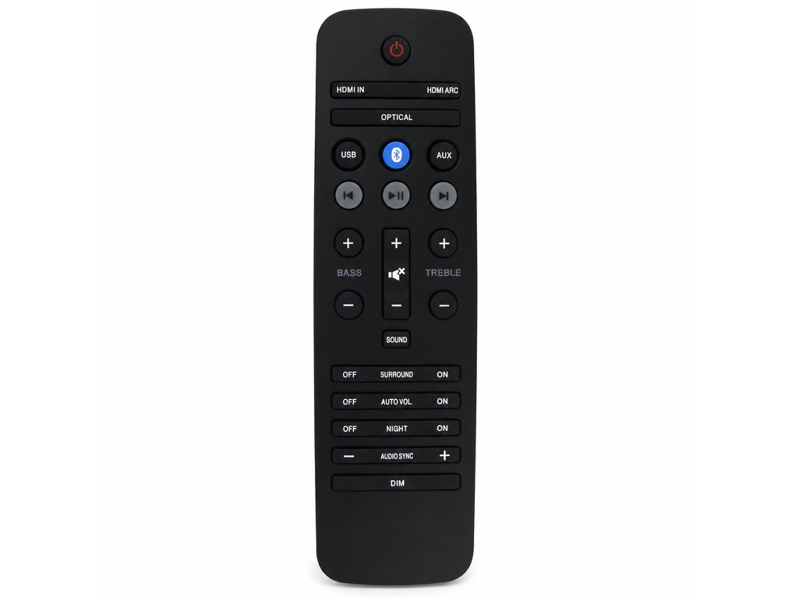 Comando À Distância Para Barra De Som Compatível Com Philips Htl7140b/12_zhd