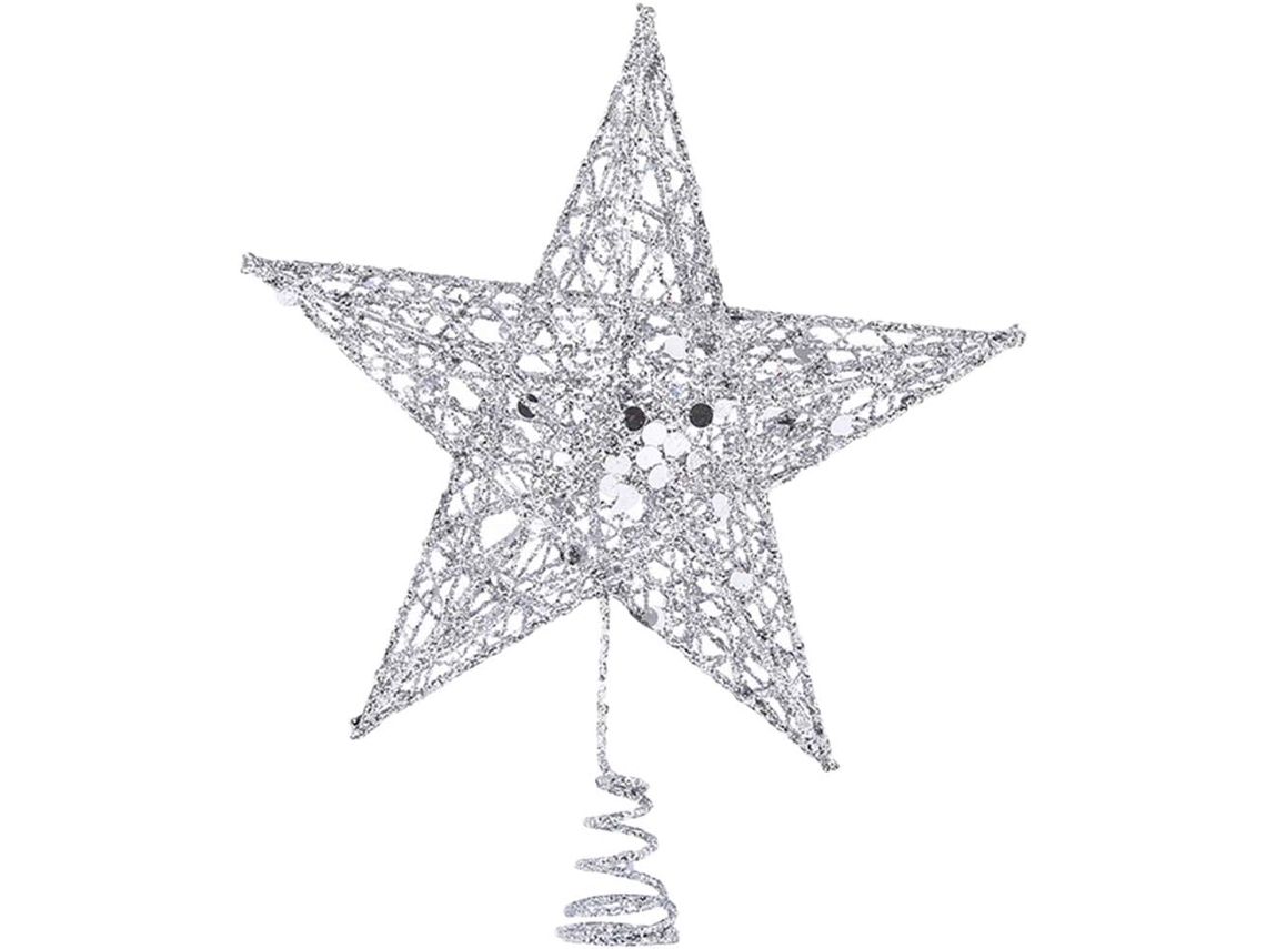Topo De Árvore De Natal Com Aparência Brilhante, Enfeite De Estrela Para Amplas Aplicações Em Atmosfera Festiva, Topo De Árvore De Natal Brilhante, Re