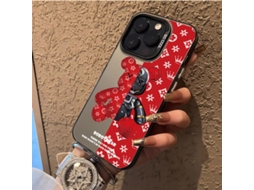 Capa Para Iphone 17 Pro Laser Mechanical Bear H405p10 Cinza