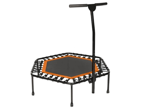 Trampolim BONPLUS BP fitness com guidão  Trampolim dobrável  Altura ajustável  Diâmetro 95cm  Instalação fácil