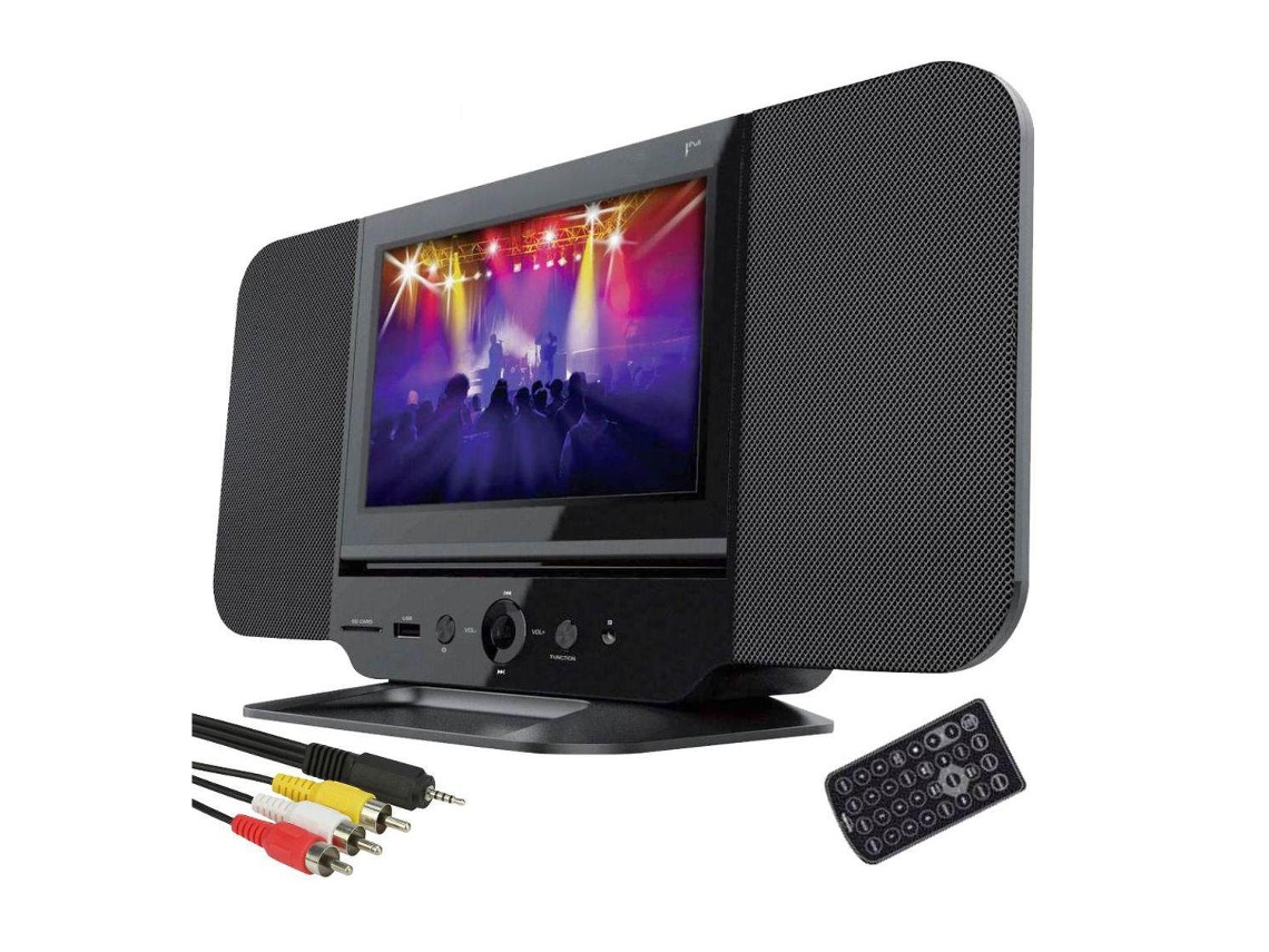 G-Ch21E-Bth :''Leitor Cd/Dvd 9'''' com Lcd Usb/Sd Colunas 2X20W Comando''