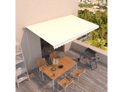Vidaxl Toldo Retrátil Automático 500x300 Cm Cor Creme