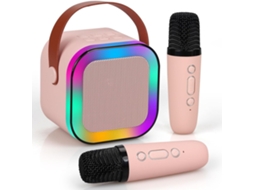 Mini Máquina De Karaokê Para Crianças E Adultos, Caixa De Som Portátil Bluetooth Com 2 Microfones Sem Fio, Presente Perfeito Para Aquaforge