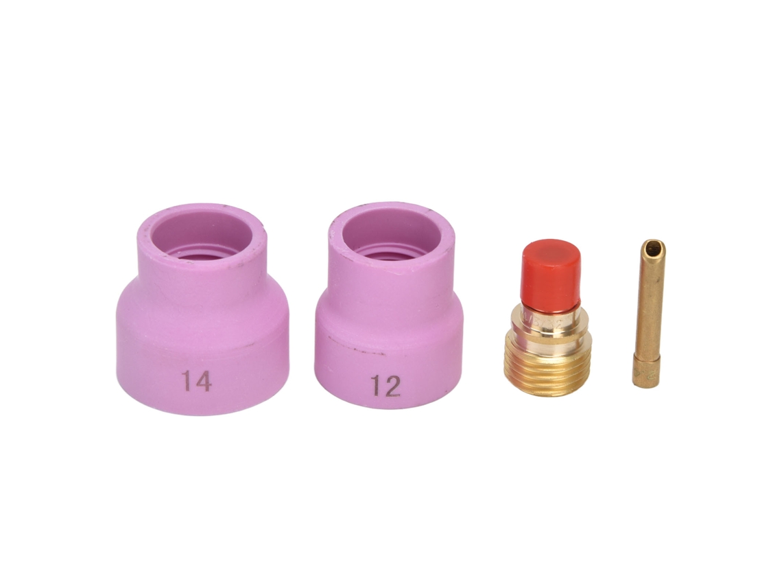 Kit De Lentes Tig Gas Laxiscreed Com Copo De Cerâmica Rosa Para Soldadura De Precisão