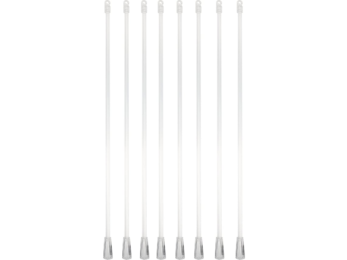 Elysve Varetas De Substituição Para Persianas Verticais, 8 Peças, 43 Cm (17 Polegadas), Plástico, Com Gancho