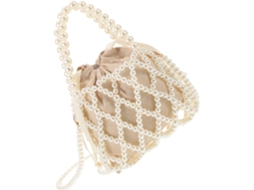 Bolsa De Tecido Trançado Adornada Com Miçangas, Bolsa Feminina, Trabalho Vazado, Aplicações De Miçangas.