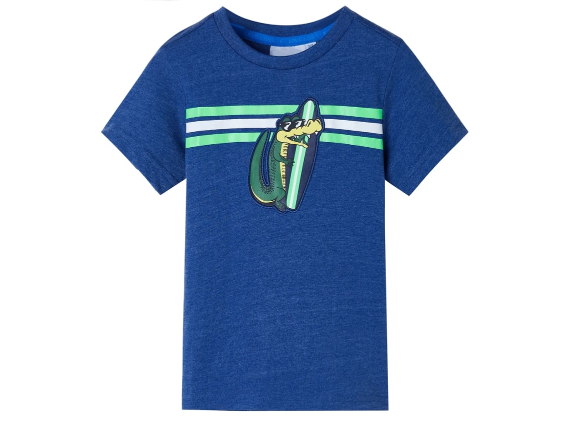 T-shirt Para Criança Azul-escuro Mesclado 128