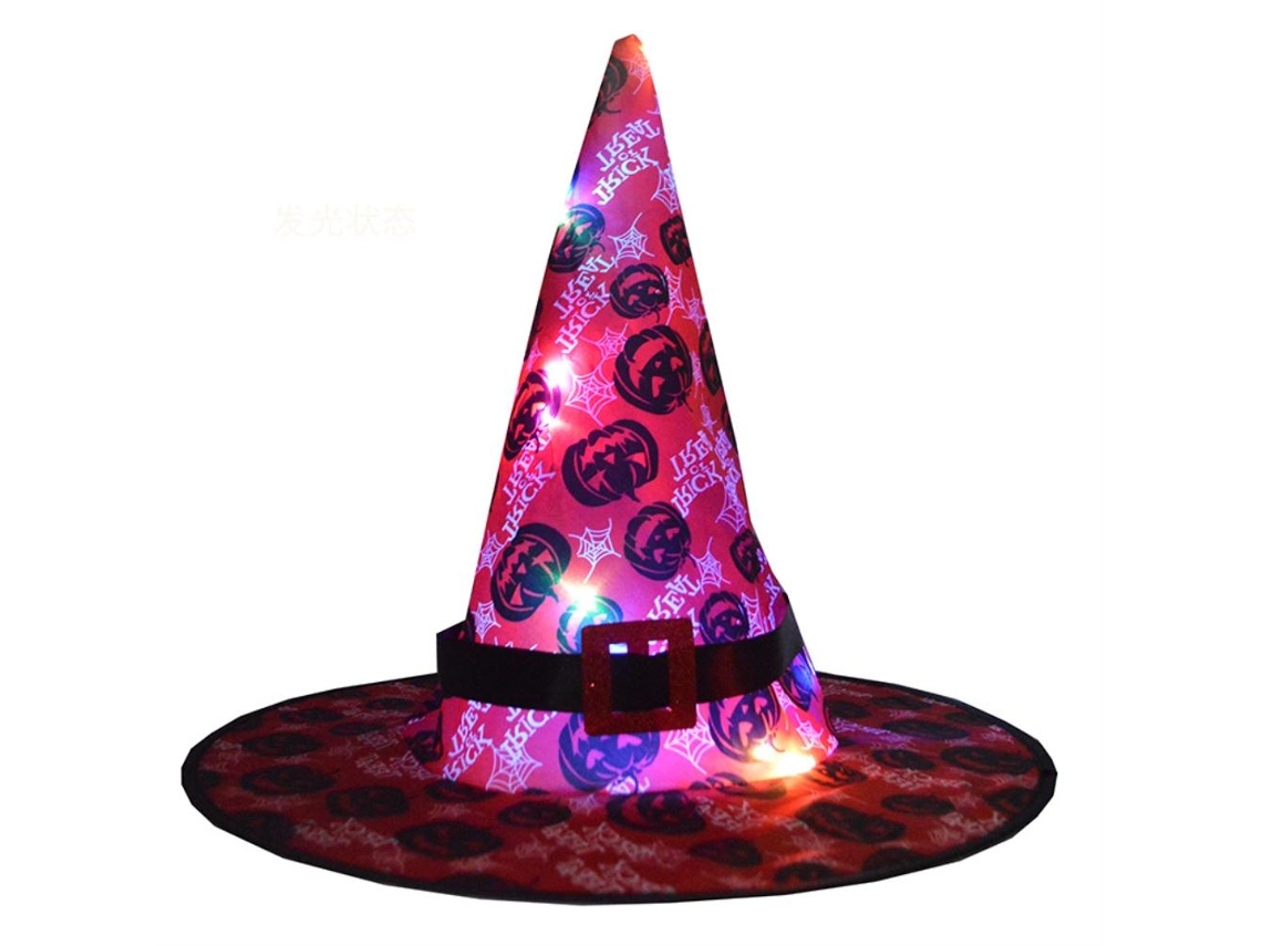 Chapéu De Bruxa Brilhante Acessório De Festa