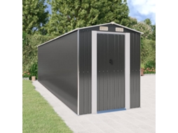 Vidaxl Abrigo De Jardim 192x689x223 Cm Aço Galvanizado Antracite