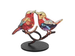 Ornamentos De Pássaros Em Galho Decoração Mesa Escritório Lar