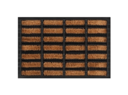Vidaxl Tapete De Porta Retangular 40x60 Cm Borracha E Fibra De Coco