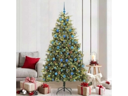 Vidaxl Árvore De Natal Artificial Articulada Com Cones Verde 210 Cm