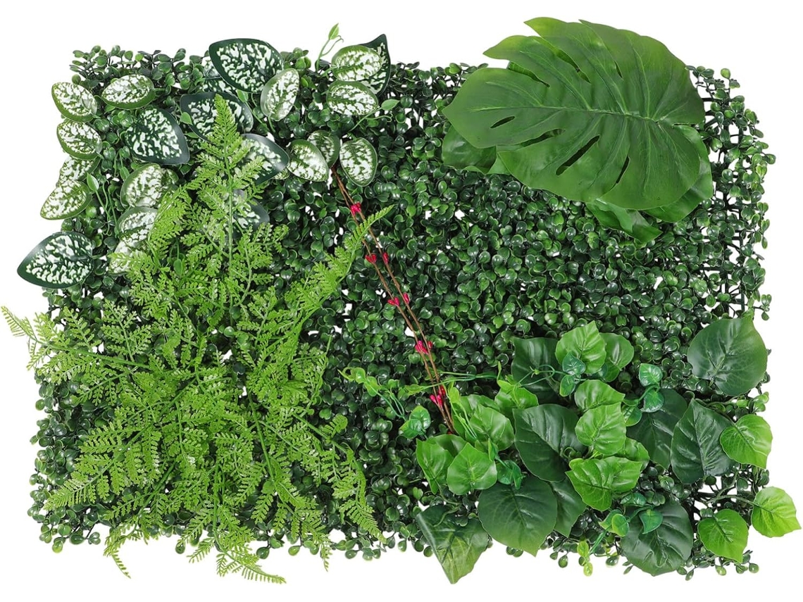 Painel Decorativo De Parede Com Grama Artificial Verde.