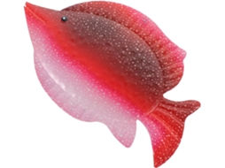 Peixe Ferro Vermelho Artesanal Decoração Parede Artística Estar Quarto Ornamento Forjado Natural Peça Sala GOKOCO