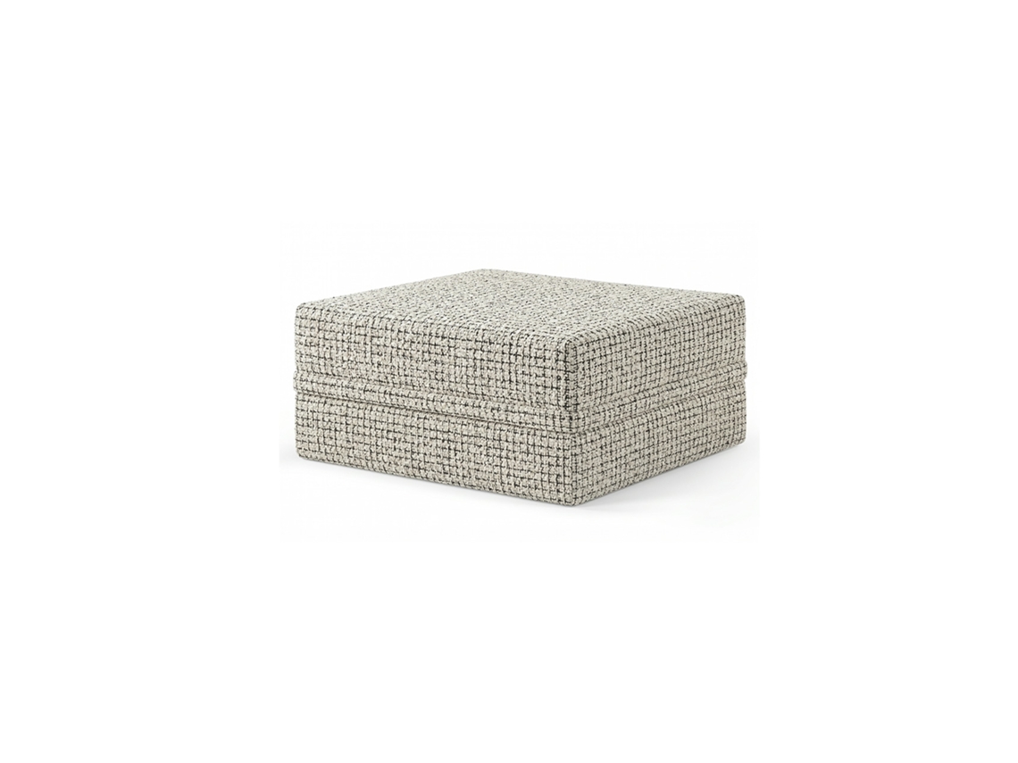 Sofá Modular Puff Convertível Tweed Cinza SKOFFA