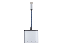 Adaptador LAXISCREED Dual Type c+3.5mm Áudio Carregamento
