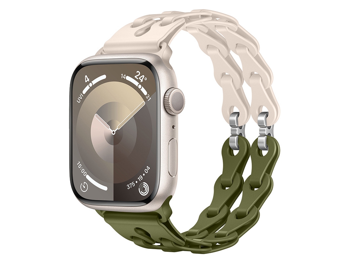 Bracelete Para Apple Watch 42/44/45/46/49mm Verde Oliva Estelar Cuich