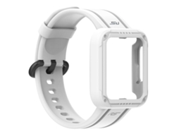 Pulseira, Compatível Com Redmi 1/ Mi Watch Lite/ 2/ Feita De Silicone Integrado, Preta E Branca.