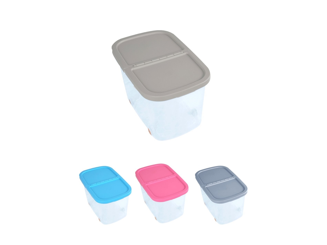 Cajas De Almacenaje Transparente Dos Compartimentos – Cajas Organizadoras De Plástico Con Tapa Y Ruedas Crudo 60 Litros
