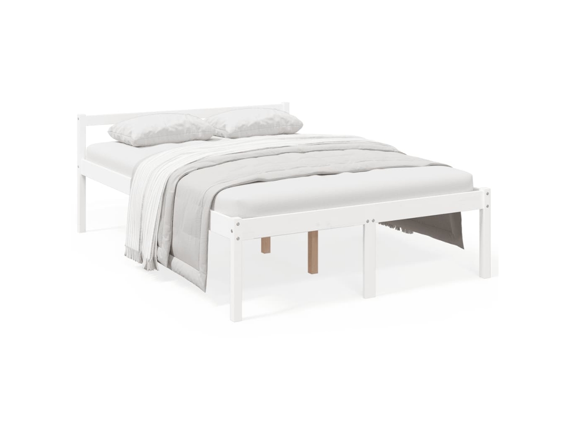 Senior Bed, Senior Beds Vidaxl Branco Madeira De Pinho (140 X 200 Cm)