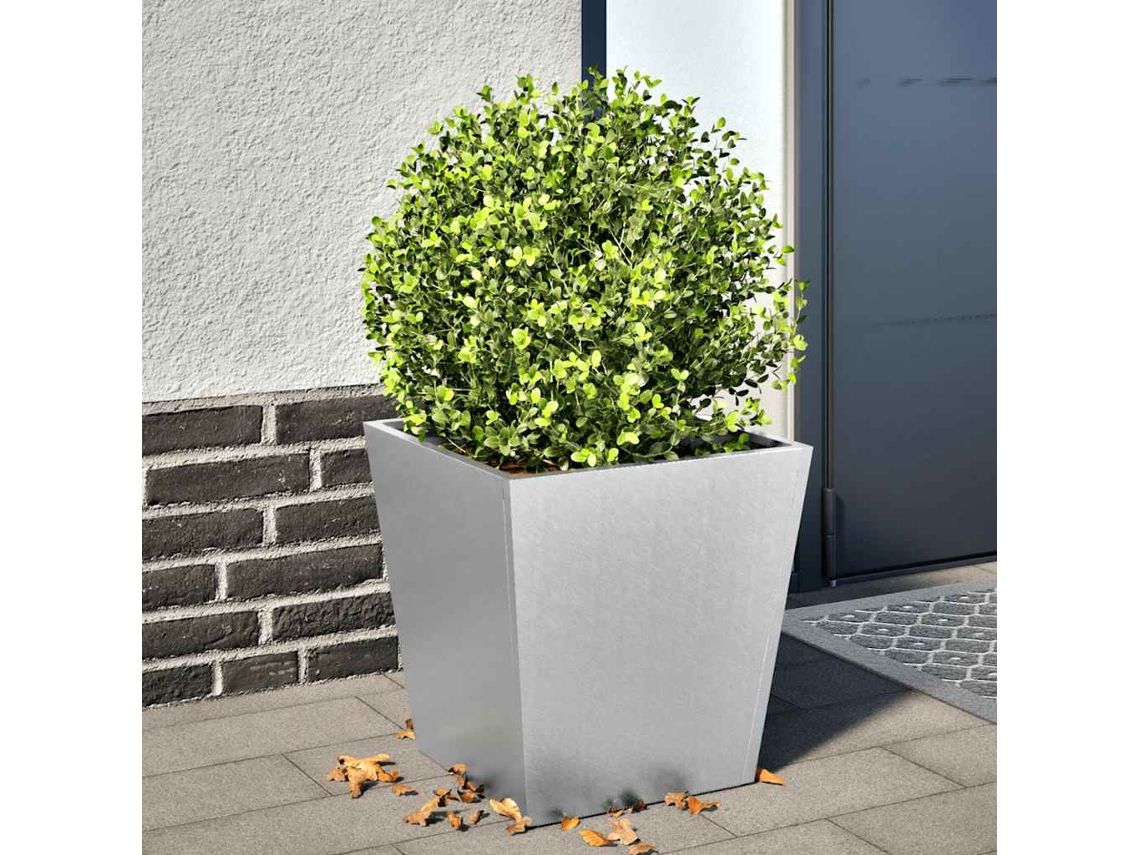 Vidaxl Vaso/floreira De Jardim 40x40x40 Cm Aço Galvanizado