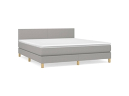 Box Spring Bed, Box Spring Beds Vidaxl Cinzeto Tecido (160 X 200 Cm)
