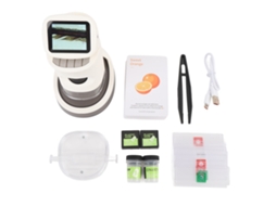 Microscópio Portátil De Bolso 100-1000x Com Tela Hd Colorida De 2 Polegadas E Luz Led Para Observação Científica E Biológica