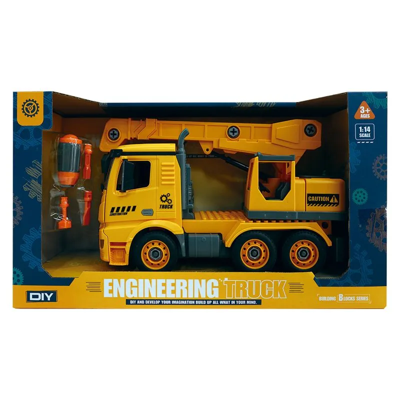 Camião grua amarelo com chave de fendas D998-22 INNOVATOYS