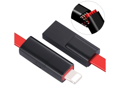 Cabo Sincronização Reparo Reparável Usb Para Apple Wewoo Vermelho