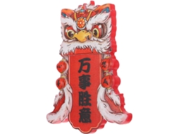 Ímã Decorativo Para Geladeira, Em Resina Com Design De Leão, Estilo Festivo Chinês, Com Função Antiderrapante Para Uso