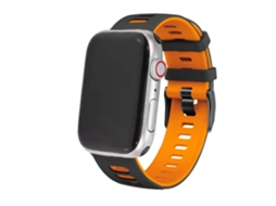 Bracelete Pioneer para Apple Watch Series 7 45Mm Preto e Laranja