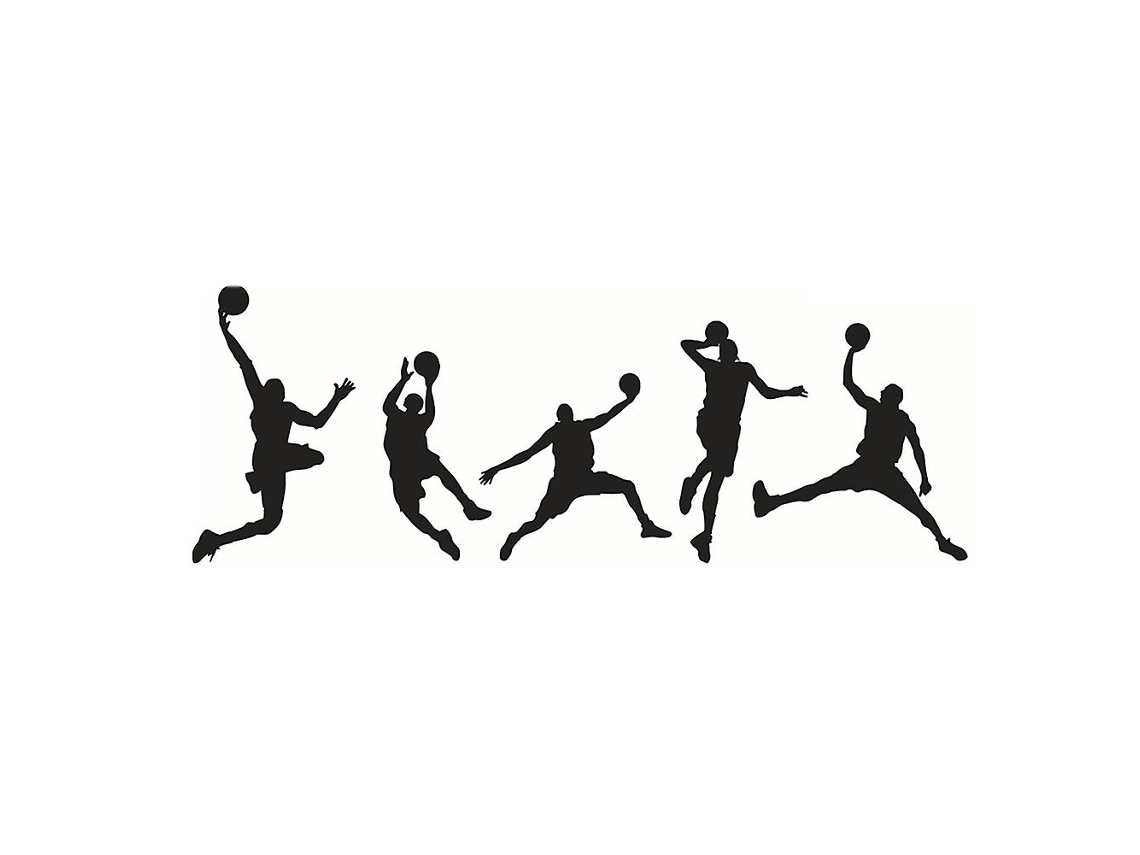Adesivo De Parede De Homem Jogando Basquete, Faça Você Mesmo, Adesivo De Pvc Removível, Decoração Mural Slowmoose
