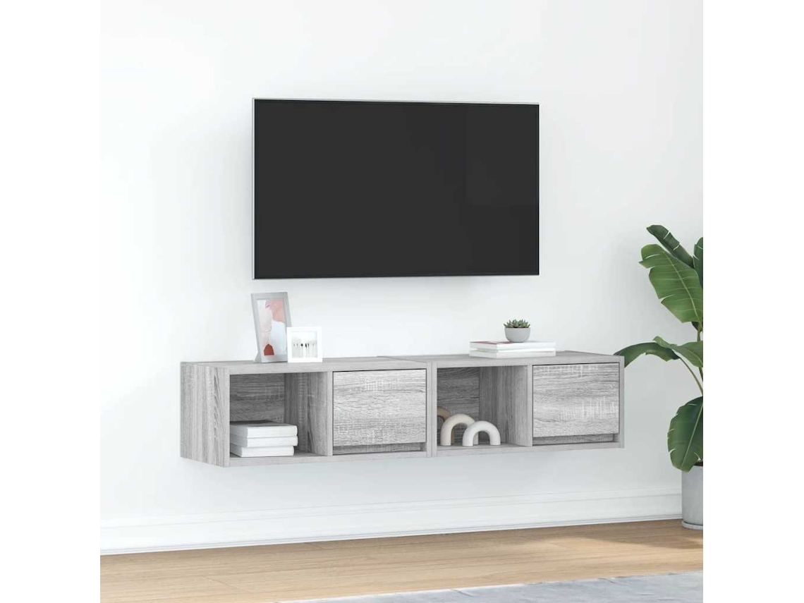 Vidaxl Móveis Tv 2 Pcs 60x31x25,5 Cm Derivados Madeira Cinzento Sonoma