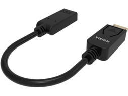 Vision Tc-Dphdmi/Bl Adaptador de Cabo de Vídeo Hdmi Type a Standard Displayport Preto