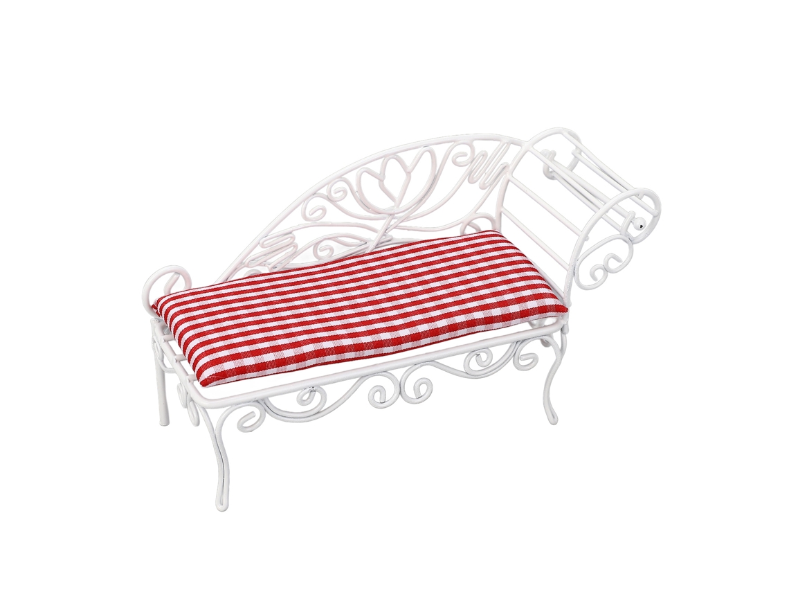 Cama Miniatura Para Casa De Boneca 1:12 Ferro Quarto Miniatura Branco Móvel De Ferro Para Casa De Boneca