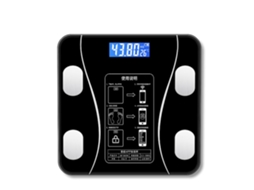 Balança De Gordura Corporal Inteligente Preta Com Análise, Balança Digital Bluetooth Para Banheiro