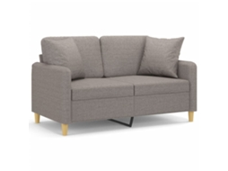 2-seater Sofa, 2-seater Sofas Vidaxl Cinzento-acastanhado Tecido (n/a)