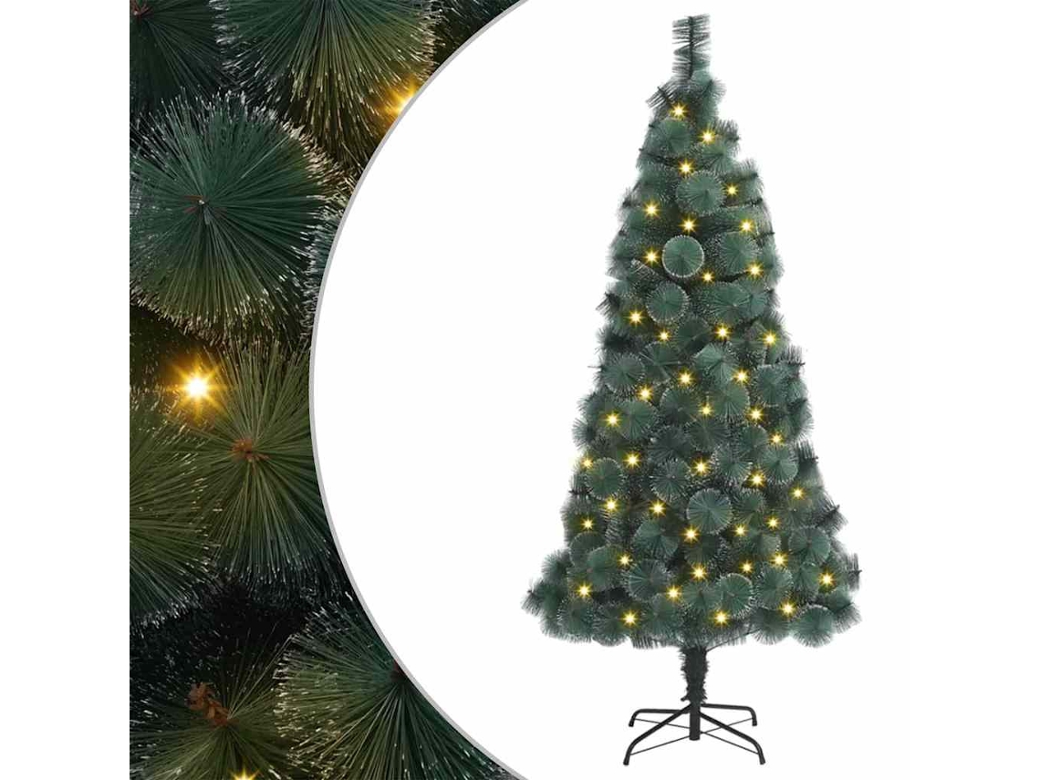 Vidaxl Árvore De Natal Artificial Pré-iluminada Verde 180 Cm Pet