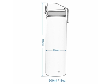 LEAK PROOF SLIM water bottle BPA free #blue 500 ml