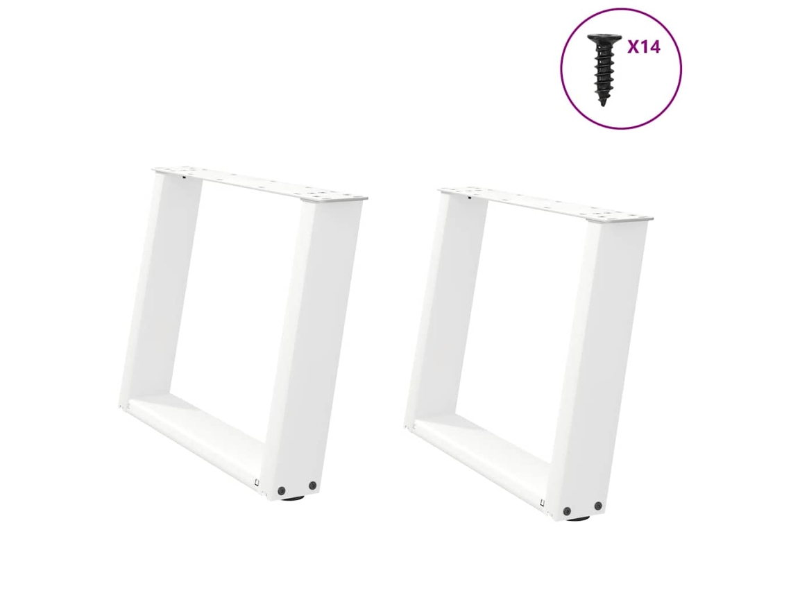 Coffee Table Leg, Coffee Table Legs Vidaxl Branco Aço (60 X (42-43) Cm)